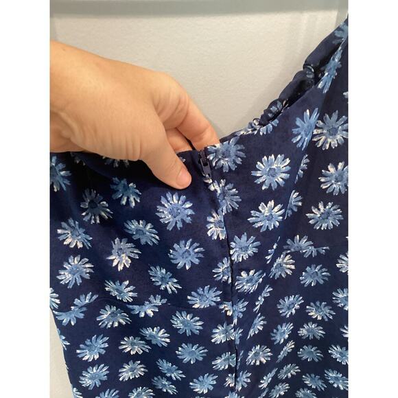 Vtg Milkmaid Mini Dress Size M Medium Blue Ditsy Floral Y2K 90s Daisy Date Night - Picture 10 of 12